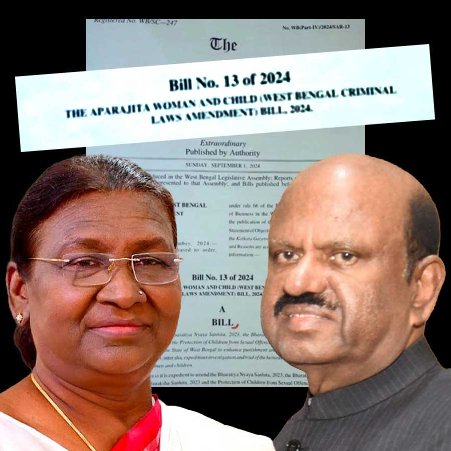 What response did the Rashtrapati Bhavan ask the Raj Bhavan about the Aparajita Bill? dgtl