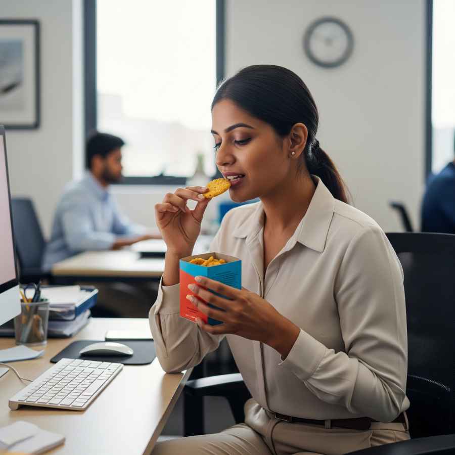 Choose homemade protein bar for evening snack instead of unhealthy food dgtl