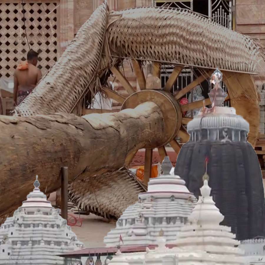Chariot making in Puri with full swing for upcoming Rath Yatra, wheels of chariot near completion dgtl