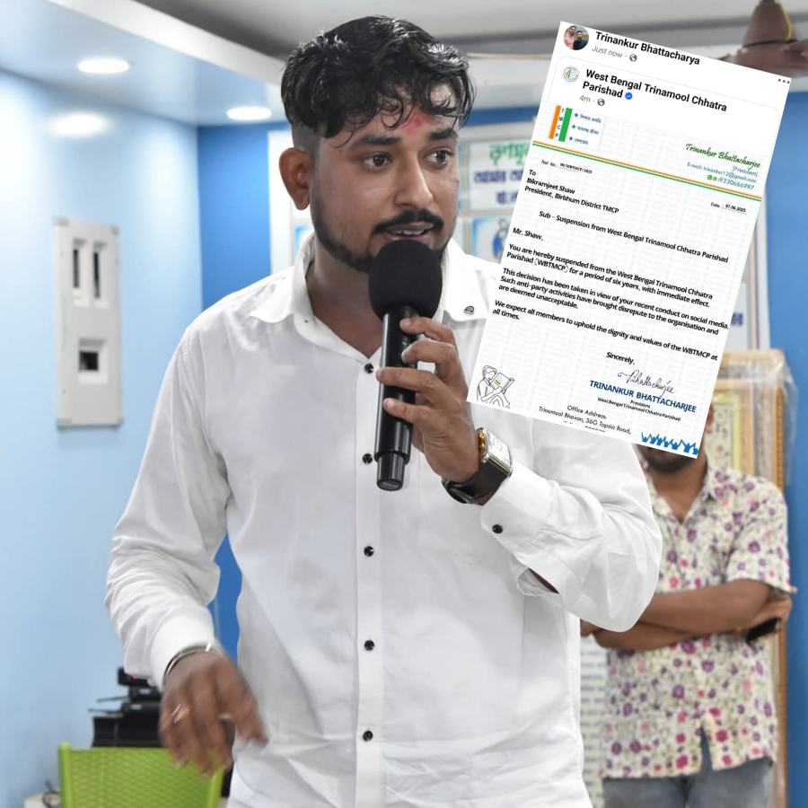 TMCP suspended district president of Birbhum for supporting anubrata mondal and hurling abuse to police dgtl