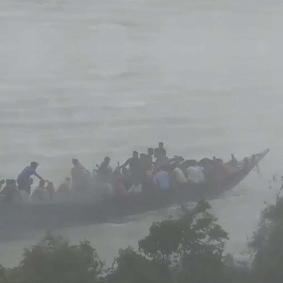 A boat carrying 60 passengers met with an accident in Gosaba