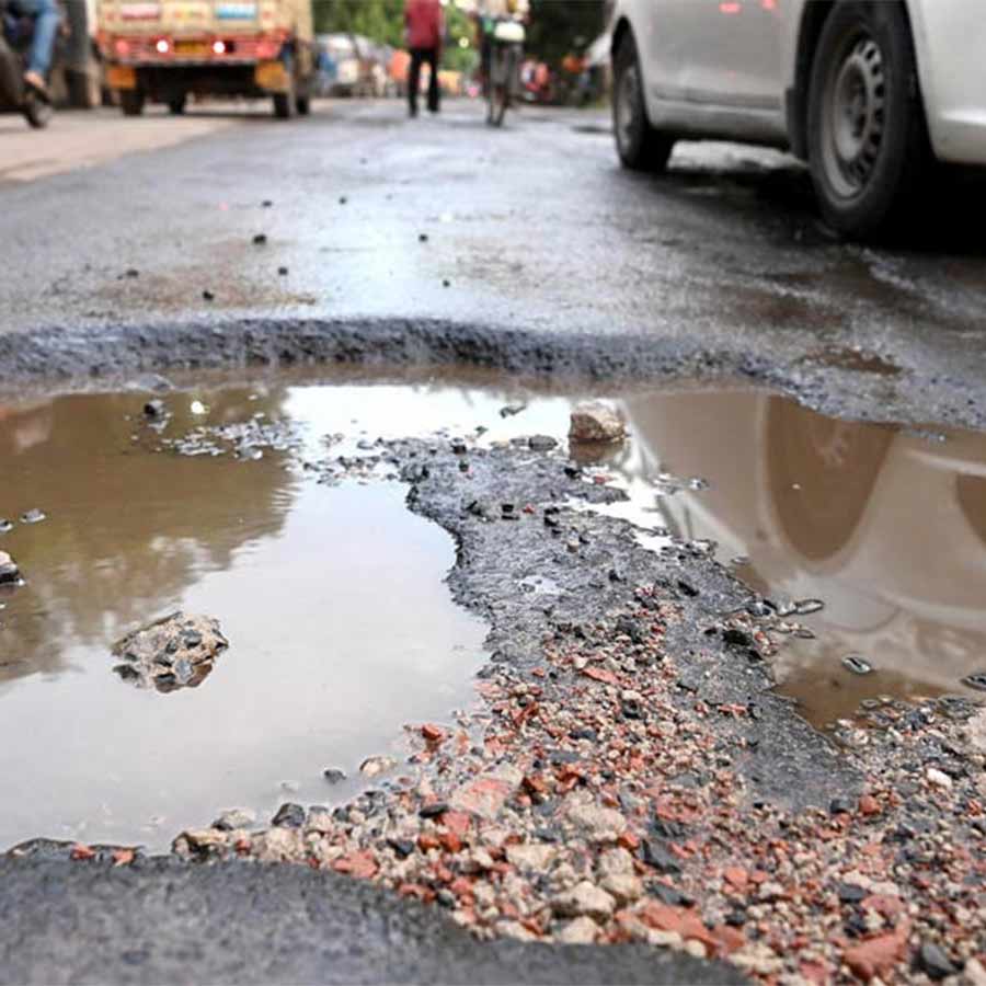 The silence of the municipal administration on the health of the roads in Kolkata and the district is clear