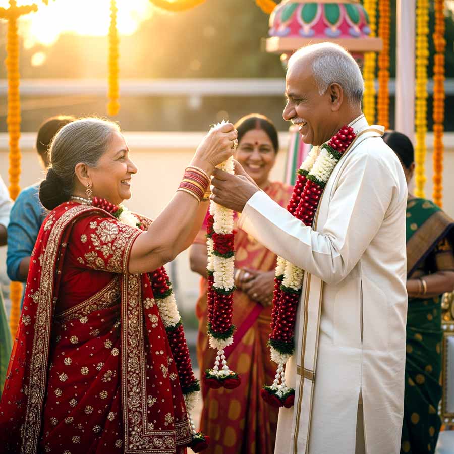 A 95-year-old man  has married his partner