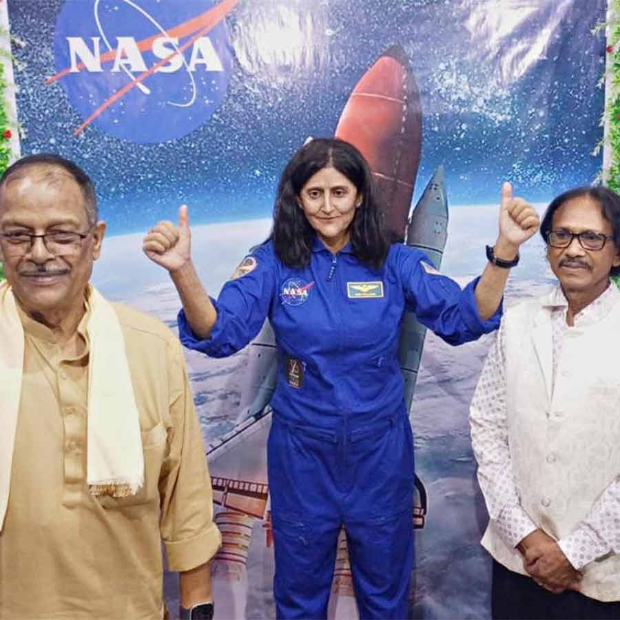 Artist Susanta Roy created a wax model of Astronaut Sunita Williams