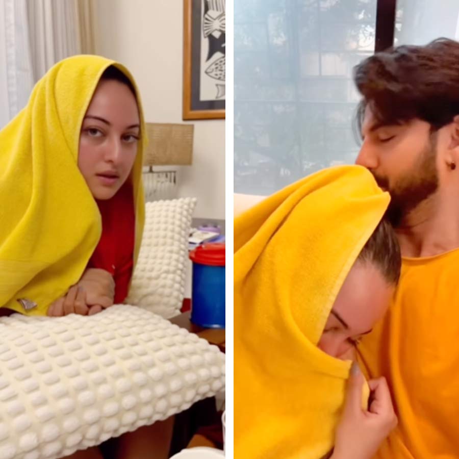 Bollywood actress Sonakshi Sinha is suffering from fever and Zaheer Iqbal shares a video