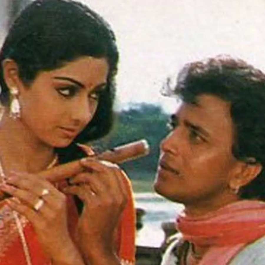 Sridevi with Mithun Chakraborty