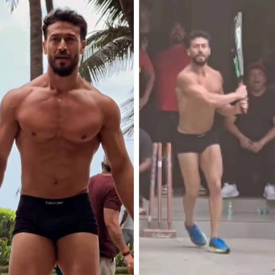 Tiger Shroff Trolled for playing cricket in Underwear picture went viral