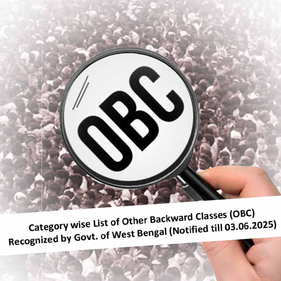 West Bengal Government releases list of Other Backward Classes or OBC dgtl