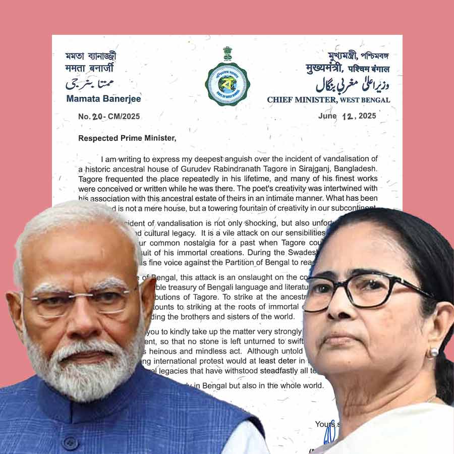 CM Mamata Banerjee writes letter to PM Modi over vandalisation of house of Rabindranath Tagore in Bangladesh dgtl