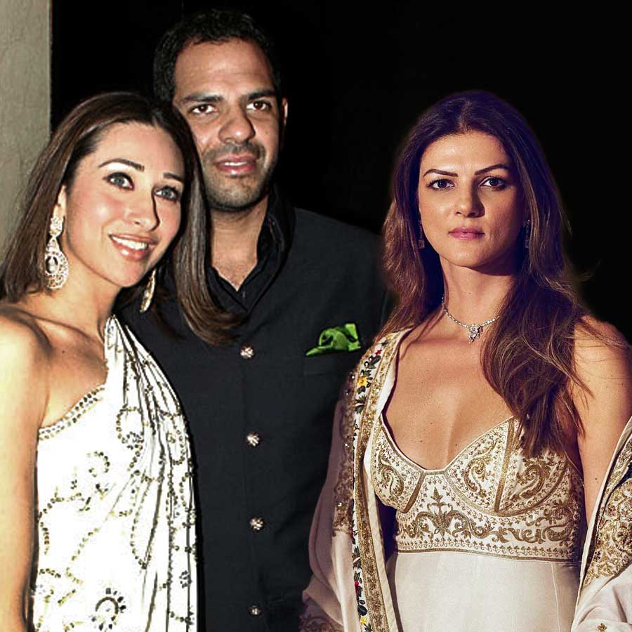 Karishma Kapoor and her ex husband Sunjay Kapur with Nandita Mahtani