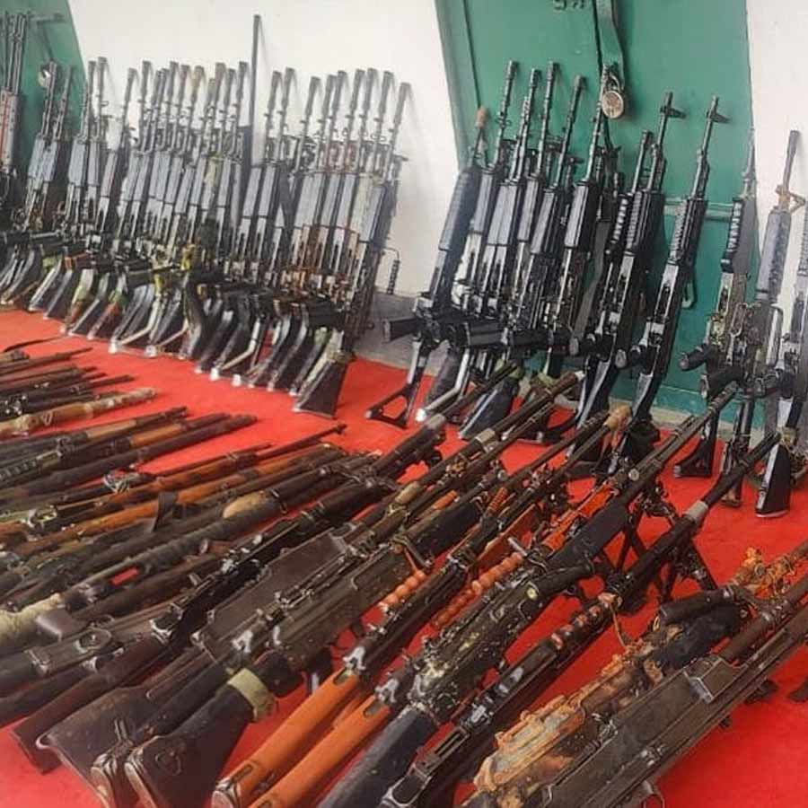 Over 300 rifles and huge cache of explosives and ammunition recovered in in Manipur