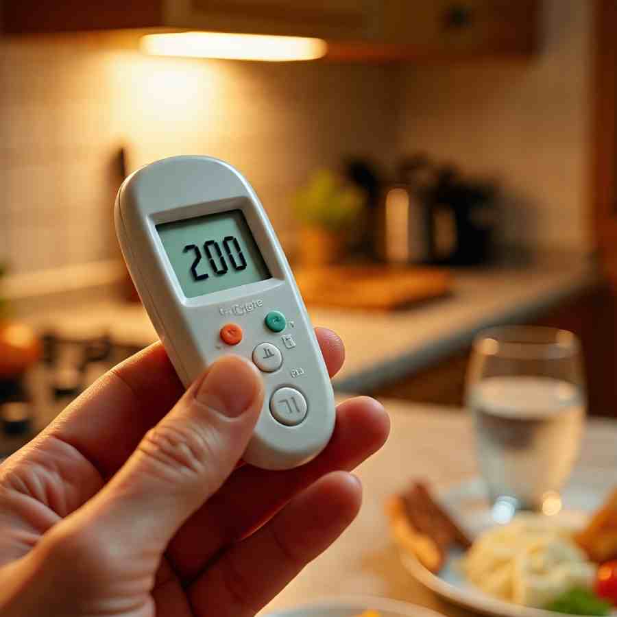 What happens if your body records 200 mg/dL blood sugar after meal dgtl