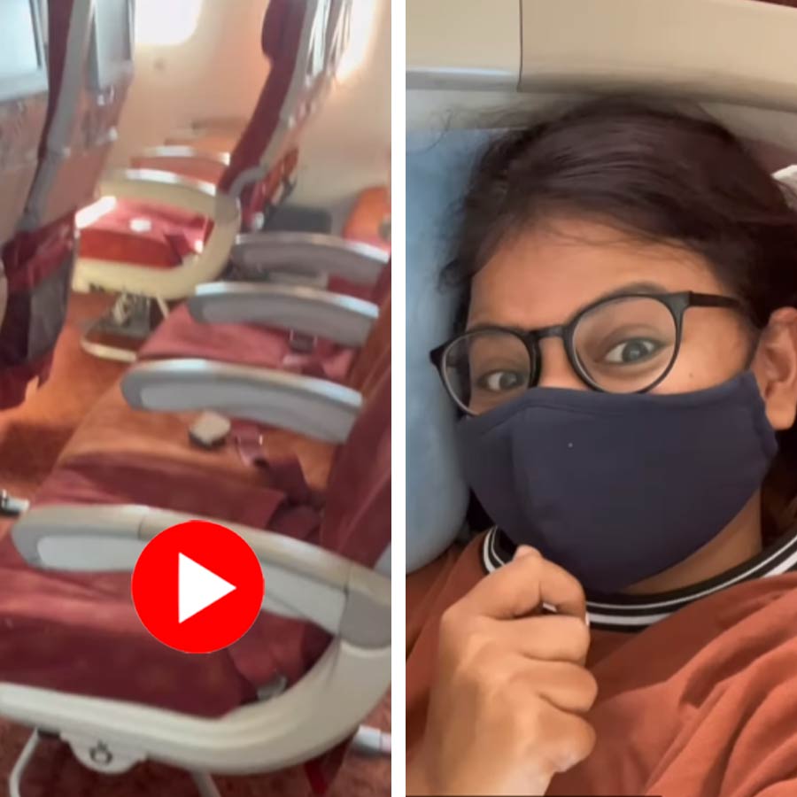 Woman face criticism for making reel in Air India plane day after Ahmedabad crash, video goes viral