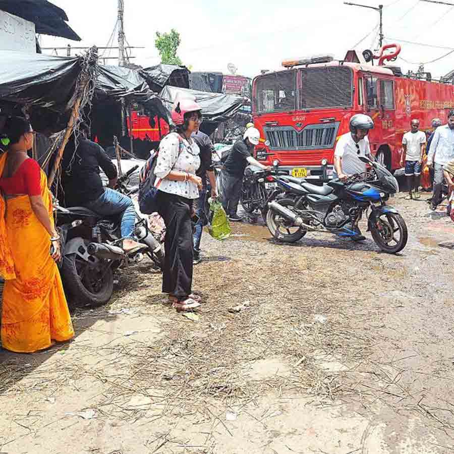 Administration under question after massive fir broke out in a market place of Khidderpore