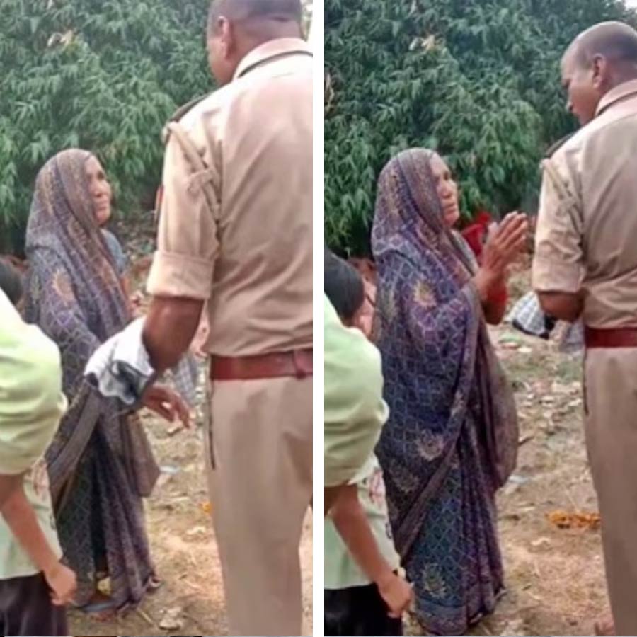 UP Police officer allegedly threatens an old woman on land dispute case, suspended dgtl