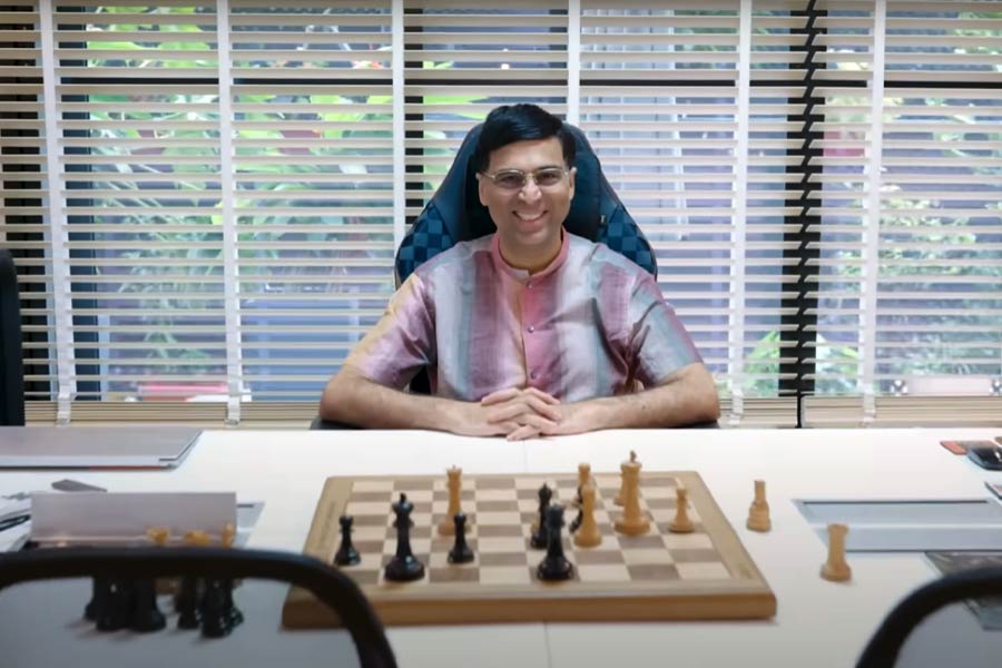 চেন্নাইয়ের বাড়িতে বিশ্বনাথন আনন্দ।