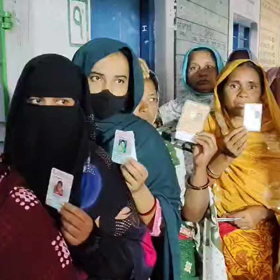 ভোটের লাইনে ভোটাররা। 