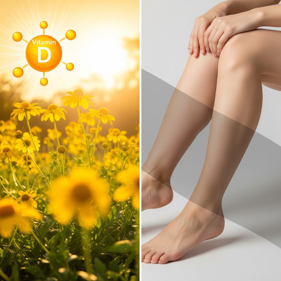 Vitamin D deficiency symptoms shown in legs dgtl