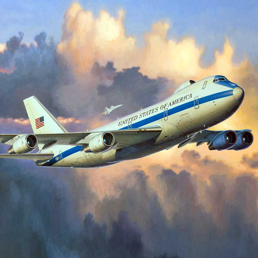 US air force landed nuclear war survival Doomsday Plane in Washington