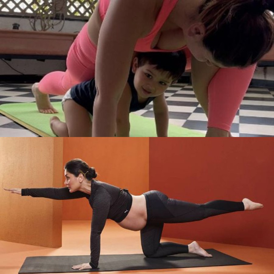 করিনা কপূর খানের যোগাভ্যাস।