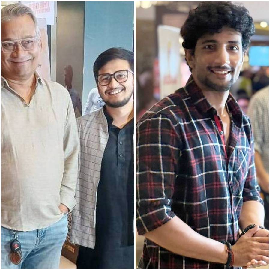 ফ্রেমবন্দি শান্তিলাল মুখোপাধ্যায়, ঋতব্রত মুখোপাধ্যায়, ঋষভ বসু।