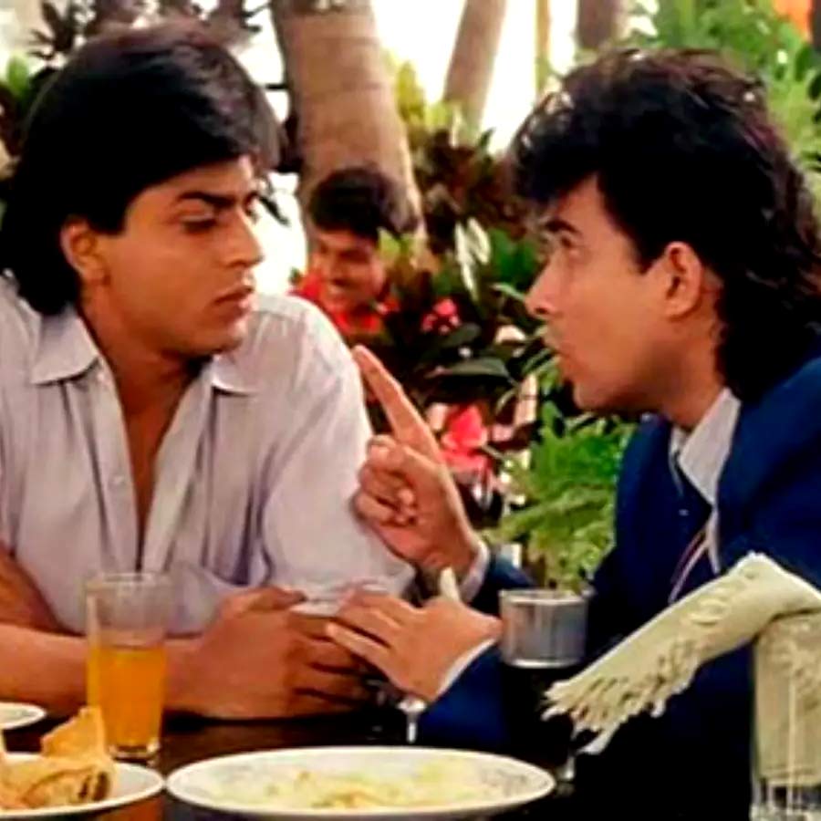 Deepak Tijori and Shah Rukh Khan