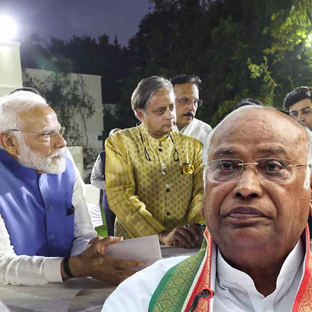 Congress Chief Mallikarjun Kharge comments as party leader Shashi Tharoor praises Narendra Modi dgtl