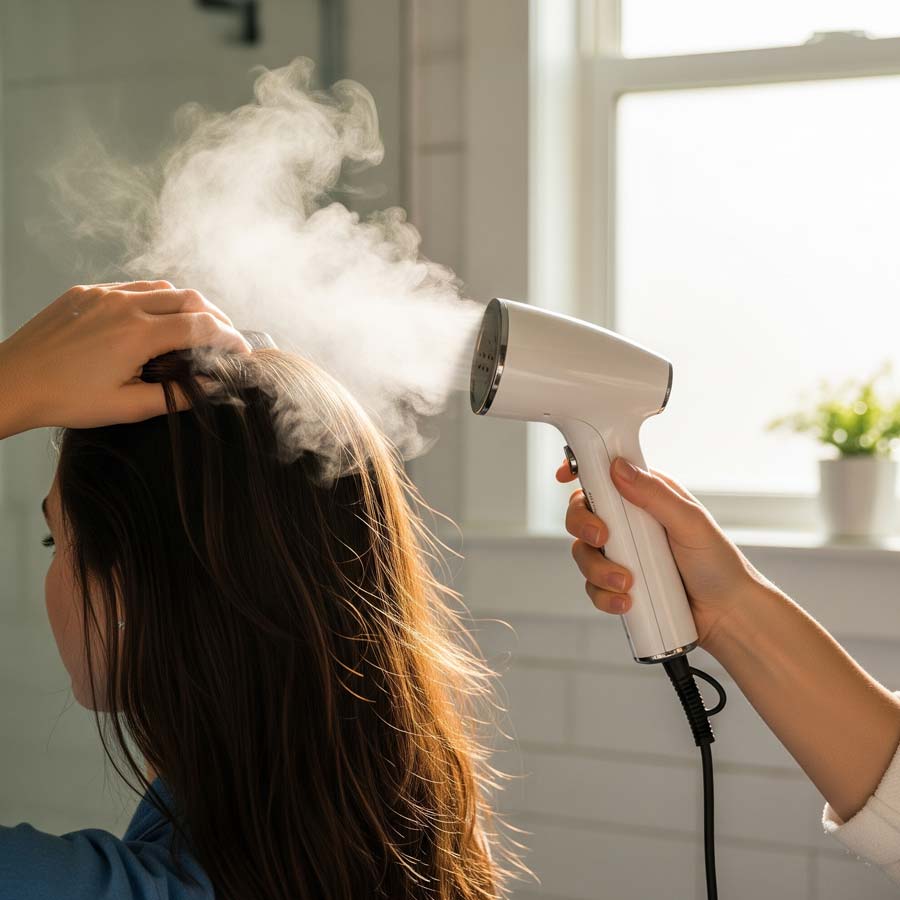 স্টিমার দিয়ে সালোঁর মতো কোমল চুল পেয়ে যাবেন বাড়িতেও।