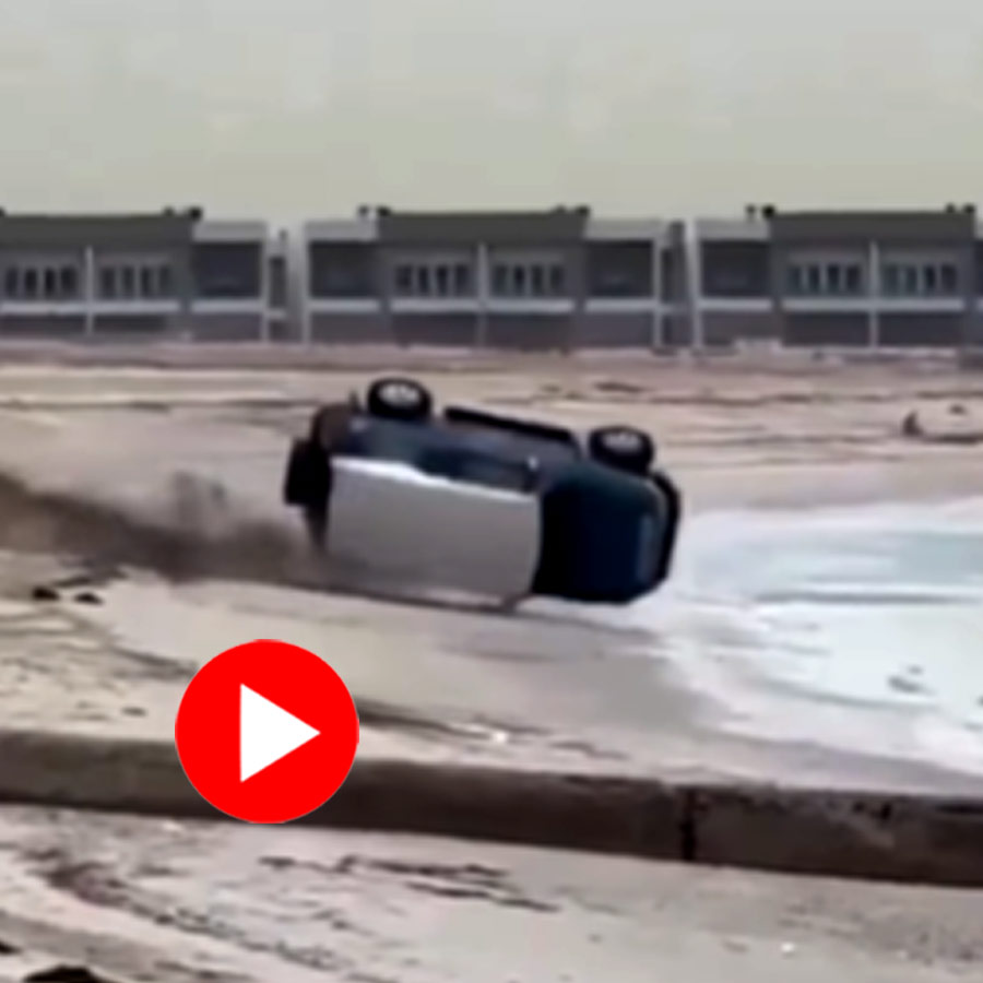 Video of SUV driver flipping in mid air as car loses balance in Kuwait beach dgtl