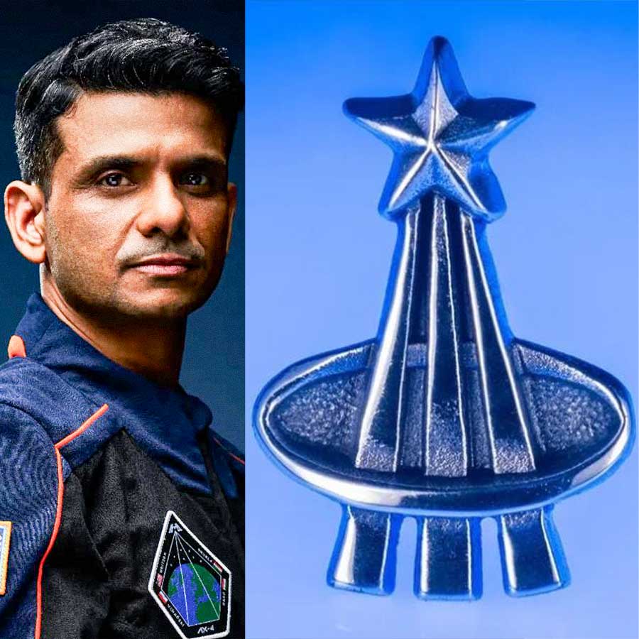 Indian Astronaut Subhangshu Shukla Received Astronaut Pin 634  At International Space Station dgtl