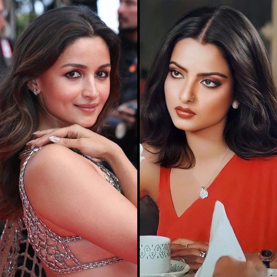 As Bollywood Actress Aliah Bhatt styled herself as Rekha of the movie silsila, netizens are devided over her look dgtl