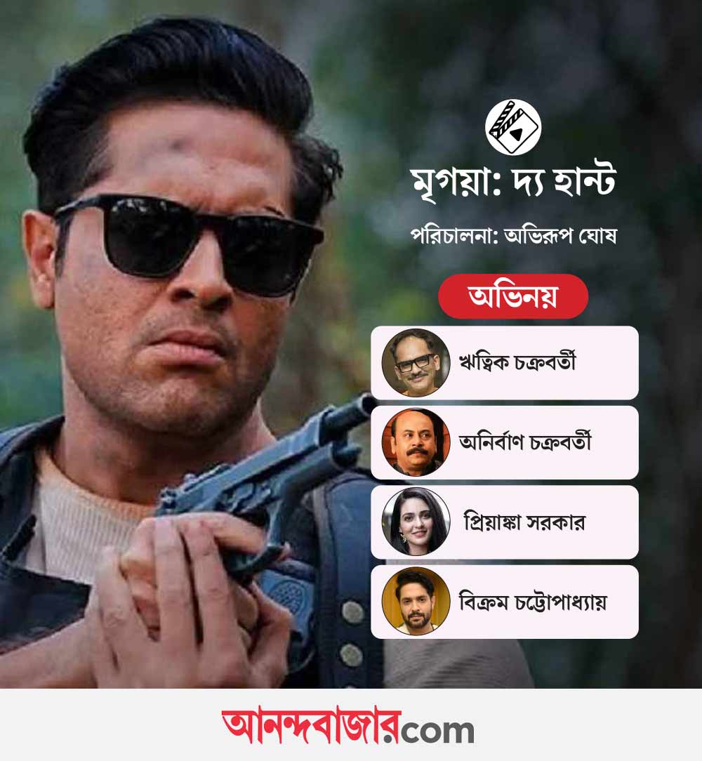 Review of the Bengali movie Mrigaya: The Hunt directed by Abhirup Ghosh starring Ritwick Chakraborty Vikram Chatterjee Anirban Chakrabarti Rezwan Rabbani Sheikh Sourav Das Priyanka Sarkar