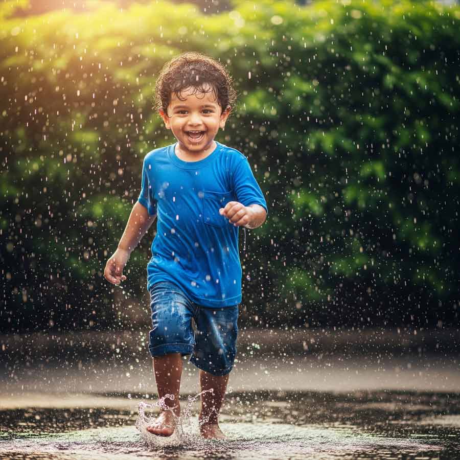 Inspire kids to play with nature in rainy days dgtl