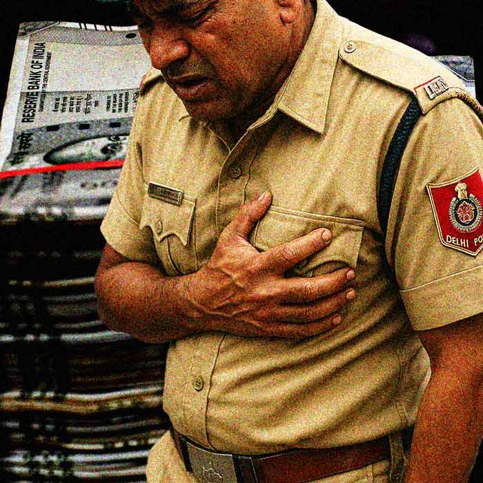 Delhi Police Head Constable Caught Taking ₹25,000 Bribe to Save Mobile Tower, Hospitalised After Chest Pain dgtl