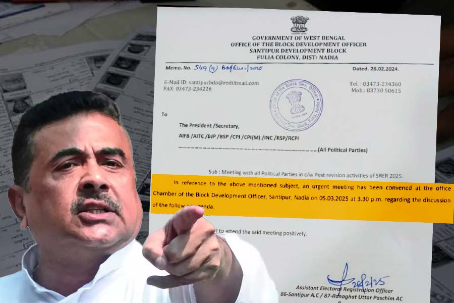 Suvendu Adhikari claims BDO of Shantipur called meeting overstepping his authority, BDO denies dgtl