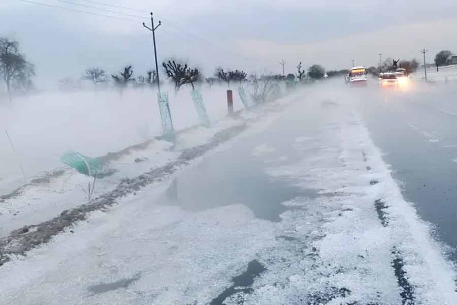 Hailstorm in Rajasthan