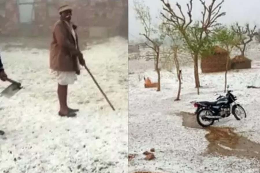 Hailstorm in Rajasthan