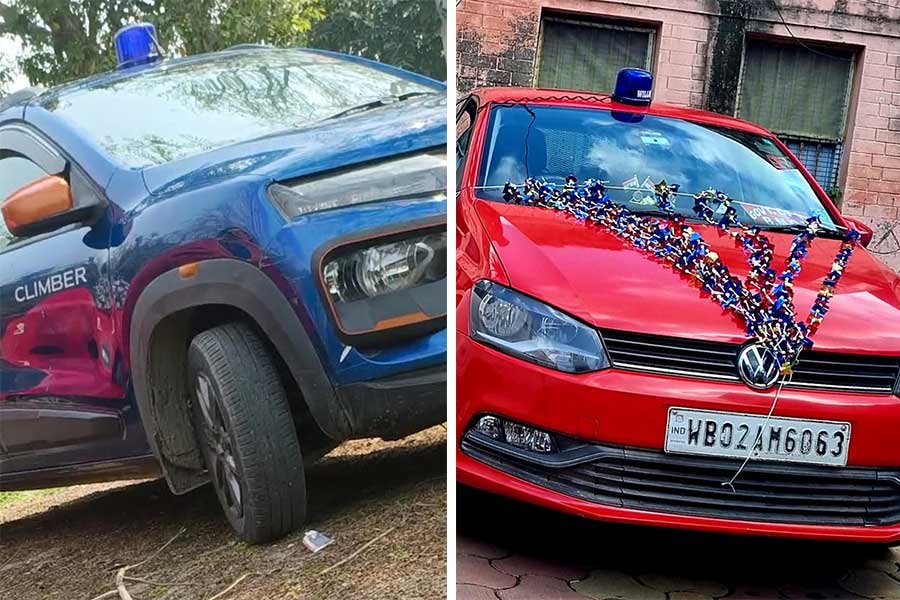Shantipur Block Health Officer faces controversy after using blue lights on her personal cars
