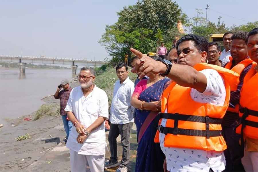 North 24 Parganas District Authority on survey regarding renovation of Ichamati River