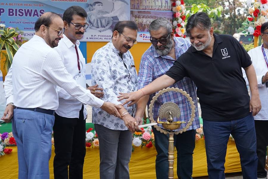 Federation president Swarup Biswas arranges free health checkup camp at Technician Studio in the presence of Minister Arup Biswas dgtl