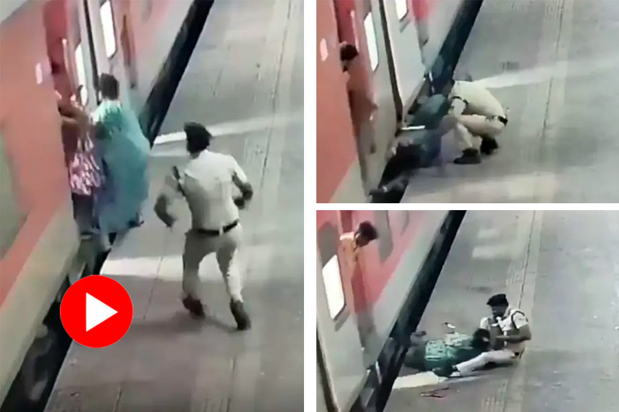RPF jawan saves woman in Borivali rail station in Mumbai, Video goes viral