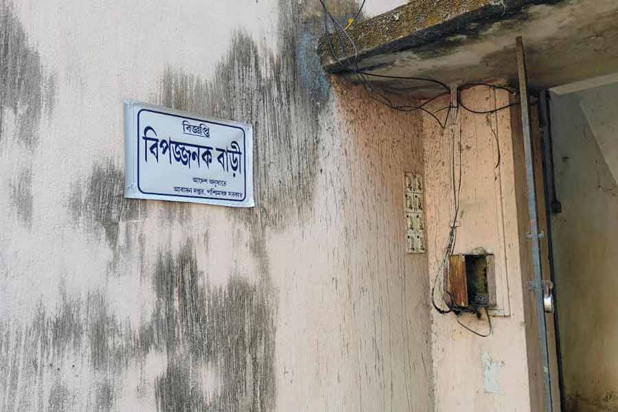 Housing Department avoiding the responsibility of renovating houses by placing 'Dangerous House' sign on the houses