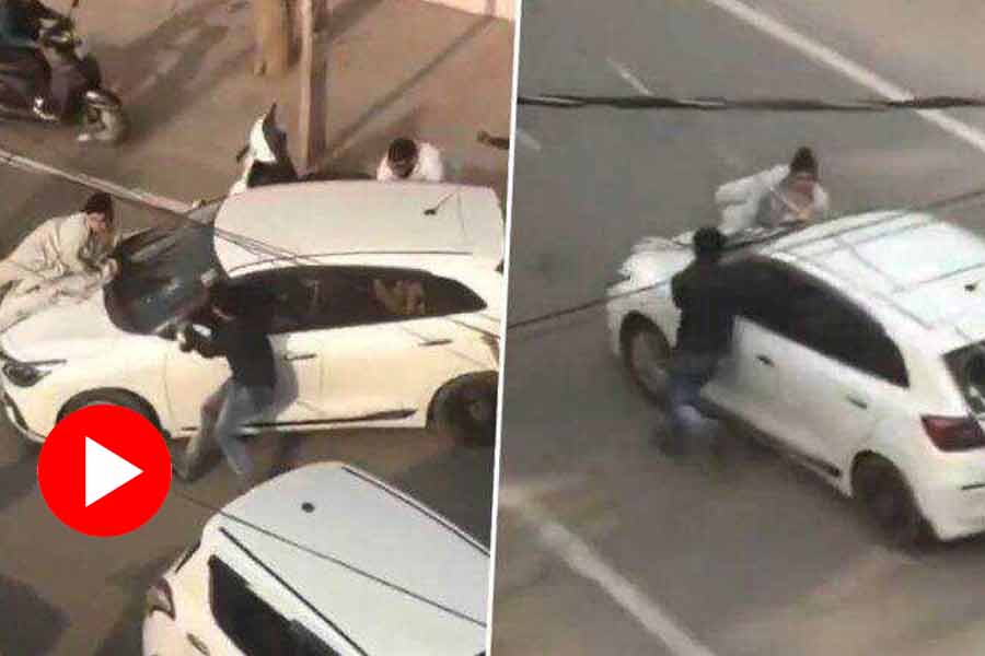 Video shows youth take woman, sitting on car bonnet to 1 Km in Haryana, police takes action