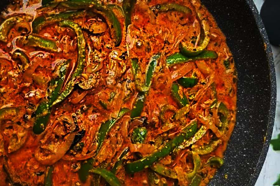 A recipe of Capsicum with Bengali spices and Curd dgtl
