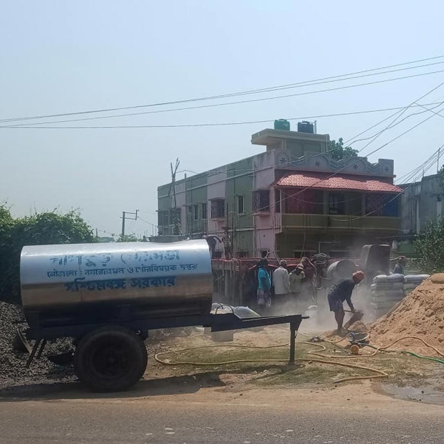 Controversy raised regarding using of drinking water for house construction amid water crisis in Panskura