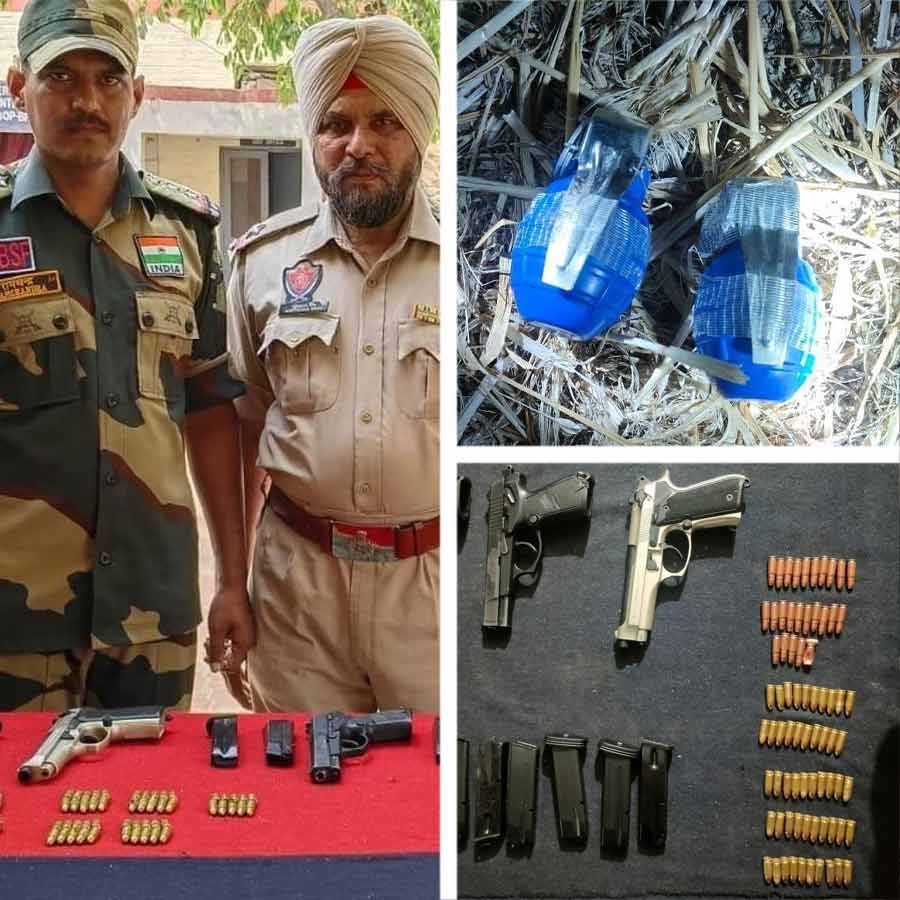 Punjab police and BSF recovered huge cache of arms in Amritsar dgtl