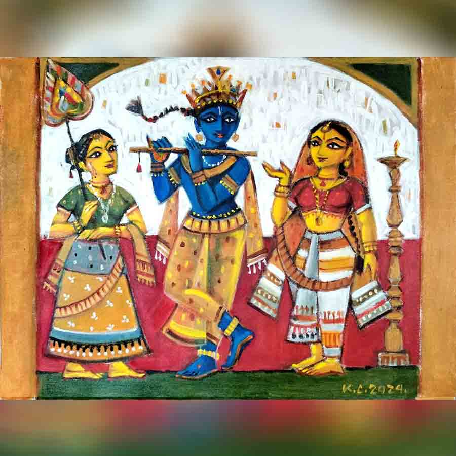 Review of an art exhibition on the works of artist Krishnendu Chaki