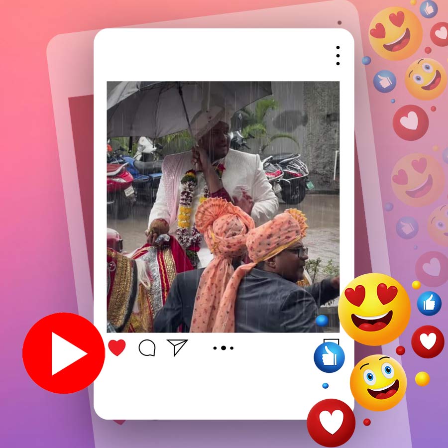 Video of groom entering wedding venue amid heavy rain with horse goes viral dgtl