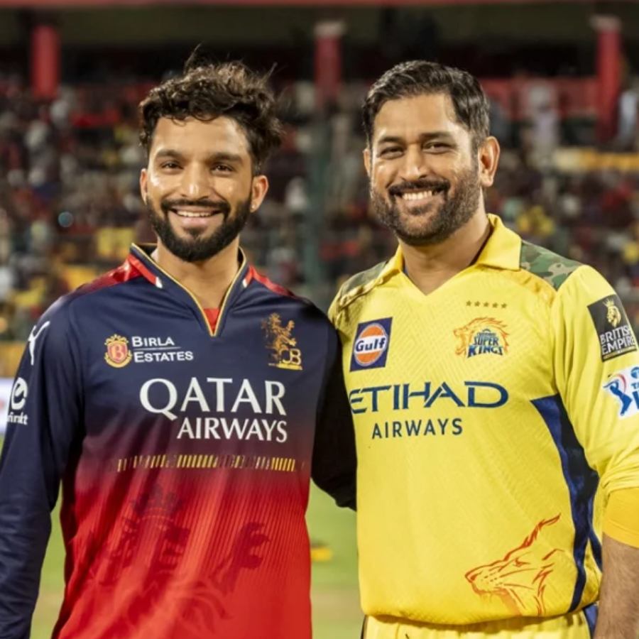 Picture of Rajat Patidar and MS Dhoni