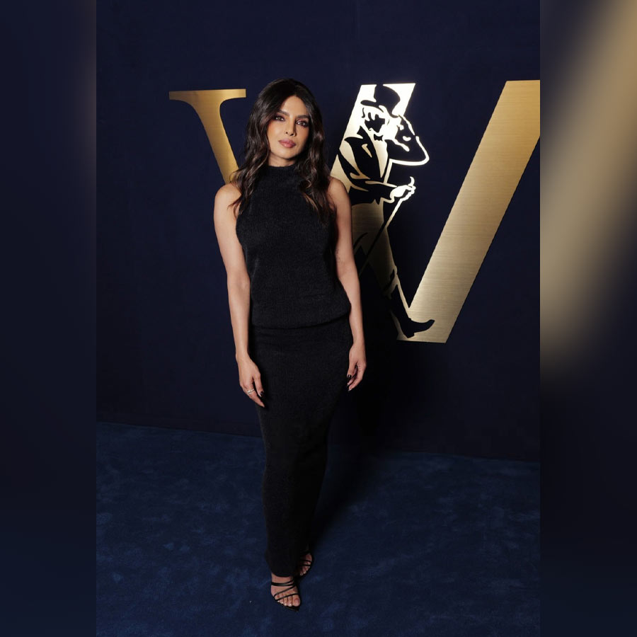 Priyanka Chopra serves glamour in a black gown at a pre Met Gala 2025 event